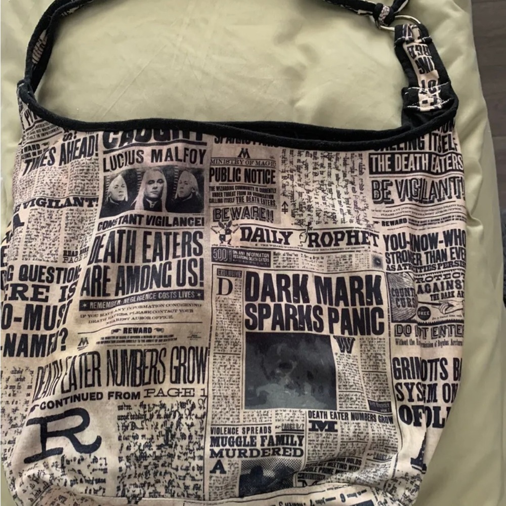 Harry Potter Newsprint Tote Purse